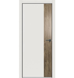 Дверь межкомнатная Concept-708 ПВХ, Белоснежно матовый, глухая, кромка алюминиевая матовый хром, каркасно-щитовая