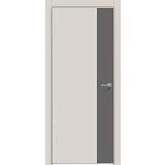 Дверь межкомнатная "Concept-708" Лайт грей, вставка Медиум грей, кромка-матовый хром