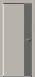 Дверь межкомнатная "Concept-708" Шелл грей, вставка Медиум грей, кромка-чёрная матовая