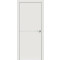 Дверь межкомнатная Concept-709 ПВХ, Белоснежно матовый, глухая, кромка алюминиевая матовый хром, каркасно-щитовая
