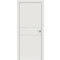 Дверь межкомнатная Concept-710 ПВХ, Белоснежно матовый, глухая, кромка алюминиевая матовый хром, каркасно-щитовая