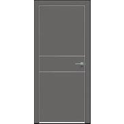 Дверь межкомнатная "Concept-710" Медиум грей глухая, кромка-черная матовая