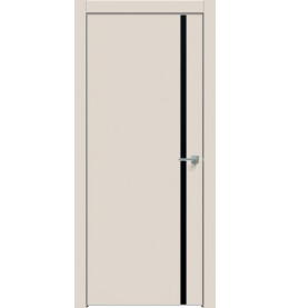 Дверь межкомнатная Concept-711 ПВХ, Магнолия, глухая, кромка алюминиевая матовый хром, каркасно-щитовая