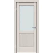 Дверь межкомнатная Concept-672 ПВХ, Лайт грей, остекленная, сатинат белый, царговая