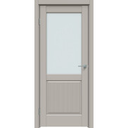 Дверь межкомнатная Concept-672 ПВХ, Шелл грей, остекленная, сатинат белый, царговая