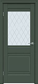 Дверь межкомнатная "Design-626" Дарк грин стекло Ромб