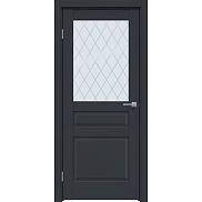 Дверь межкомнатная "Design-633" Дарк блю стекло Ромб
