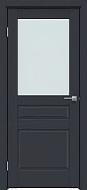 Дверь межкомнатная "Design-633" Дарк блю стекло Сатинат белый