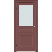 Дверь межкомнатная "Design-633" Лофт ред стекло Сатинат белый