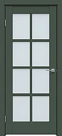 Дверь межкомнатная "Design-636" Дарк грин стекло Сатинат белый