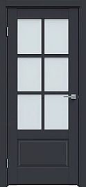 Дверь межкомнатная "Design-640" Дарк блю стекло Сатинат белый