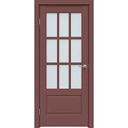 Дверь межкомнатная "Design-641" Лофт ред стекло Сатинат белый
