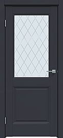 Дверь межкомнатная "Design-657" Дарк блю, стекло Ромб
