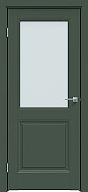 Дверь межкомнатная "Design-657" Дарк грин, стекло Сатинат белый