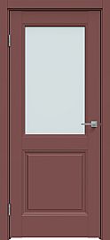 Дверь межкомнатная "Design-657" Лофт ред, стекло Сатинат белый