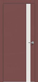 Дверь межкомнатная "Design-702" Лофт ред, вставка Лакобель белый, кромка-ABS