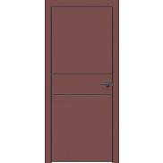 Дверь межкомнатная Design-710 ПВХ Лофт ред, глухая, кромка матовая черная, каркасно-щитовая