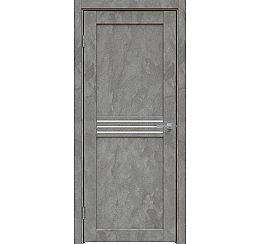 Дверь межкомнатная "Future-601" Бетон темно-серый, стекло Сатинато белое