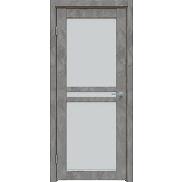 Дверь межкомнатная "Future-506" Бетон темно-серый, стекло Сатинато белое