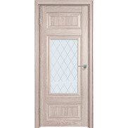 Дверь межкомнатная Future-589 ПВХ, Дуб анкор, остекленная, ромб, царговая