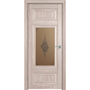 Дверь межкомнатная Future-589 ПВХ, Дуб анкор, остекленная, сатин бронза лак прозрачный, царговая