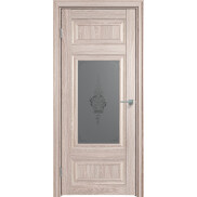 Дверь межкомнатная Future-589 ПВХ, Дуб анкор, остекленная, сатин графит лак прозрачный, царговая