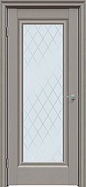 Дверь межкомнатная "Future-591" Дуб Серена каменно-серый, стекло Ромб