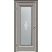 Дверь межкомнатная "Future-591" Дуб Серена каменно-серый, стекло Сатин белый лак перламутр
