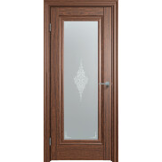 Дверь межкомнатная Future-591 ПВХ, Береза мореная, остекленная, сатин белый лак перламутр, царговая