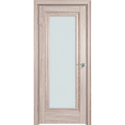 Дверь межкомнатная Future-591 ПВХ, Дуб анкор, остекленная, сатинат белый, царговая