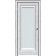Дверь межкомнатная "Future-591" Дуб патина серый, стекло Сатинат белый