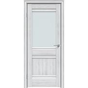 Дверь межкомнатная "Future-593" Дуб патина серый, стекло Сатинат белый