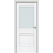 Дверь межкомнатная "Future-593" Дуб серена белый кристалл, стекло Сатинат белый