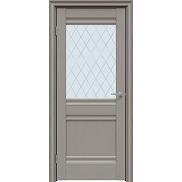 Дверь межкомнатная "Future-593" Дуб Серена каменно-серый, стекло Ромб