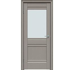 Дверь межкомнатная "Future-593" Дуб Серена каменно-серый, стекло Сатинат белый