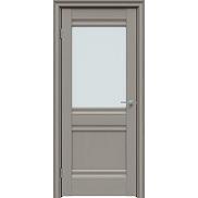 Дверь межкомнатная "Future-593" Дуб Серена каменно-серый, стекло Сатинат белый