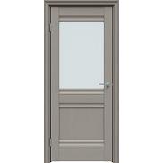 Дверь межкомнатная Future-593 ПВХ, Дуб Серена каменно-серый, остекленная, сатинат белый, царговая