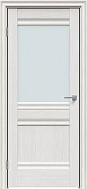 Дверь межкомнатная "Future-593" Дуб Серена светло-серый, стекло Сатинат белый