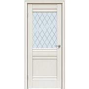 Дверь межкомнатная "Future-593" Мелинга белая, стекло Ромб
