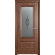 Дверь межкомнатная Future-599 ПВХ, Береза мореная, остекленная, сатин графит лак прозрачный, царговая