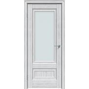 Дверь межкомнатная "Future-599" Дуб патина серый, стекло Сатинат белый