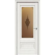 Дверь межкомнатная "Future-599" Дуб патина золото, стекло Сатин бронза бронзовый пигмент