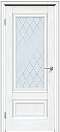 Дверь межкомнатная "Future-599" Дуб серена белый кристалл, стекло Ромб