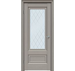 Дверь межкомнатная "Future-599" Дуб Серена каменно-серый, стекло Ромб