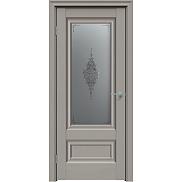 Дверь межкомнатная "Future-599" Дуб Серена каменно-серый, стекло Сатин графит лак прозрачный