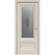 Дверь межкомнатная "Future-599" Дуб Серена керамика, стекло Сатин графит лак прозрачный