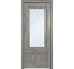 Дверь межкомнатная "Future-599" Дуб винчестер серый, стекло Ромб