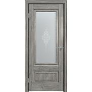 Дверь межкомнатная "Future-599" Дуб винчестер серый, стекло  Сатин белый лак перламутр