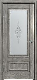 Дверь межкомнатная "Future-599" Дуб винчестер серый, стекло Сатин белый лак прозрачный