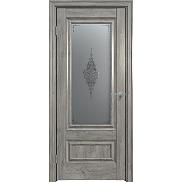 Дверь межкомнатная "Future-599" Дуб винчестер серый, стекло Сатин графит лак прозрачный